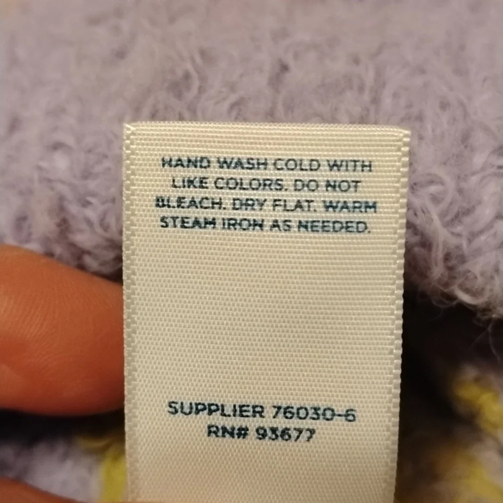 Arizona Jean Company Junior Striped Lilac/Lime/Yellow Knit Beanie, NWT